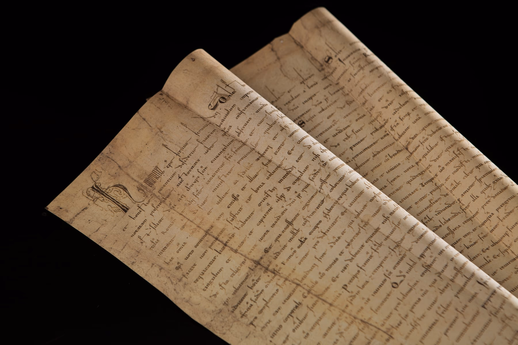 Particolare della Regola Bollata: la pergamena della lettera di Onorio III.